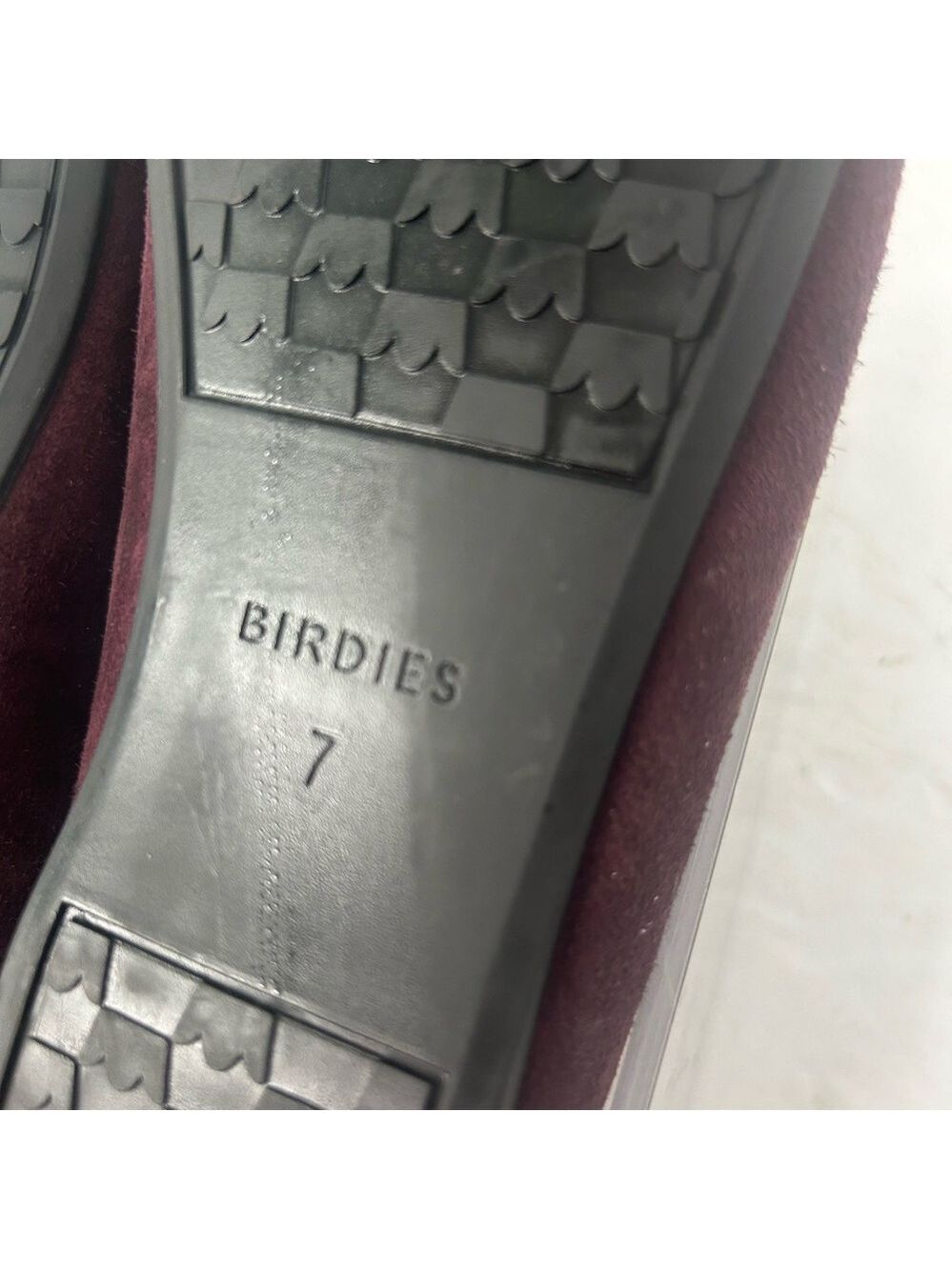 NEW Birdies Women’s The Goldfinch Suede Pointed Toe Elegant Burgundy Flats 7M - Picture 7 of 7